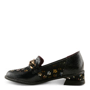 L'Artiste Shinyshoes Shoes in Black Multi Sdie View- Robin Boutique