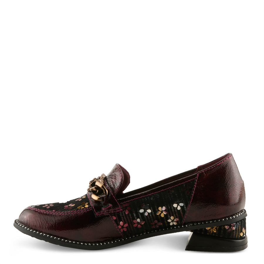 L'Artiste Shinyshoes Shoes in Bordeaux Multi Side View- Robin Boutique