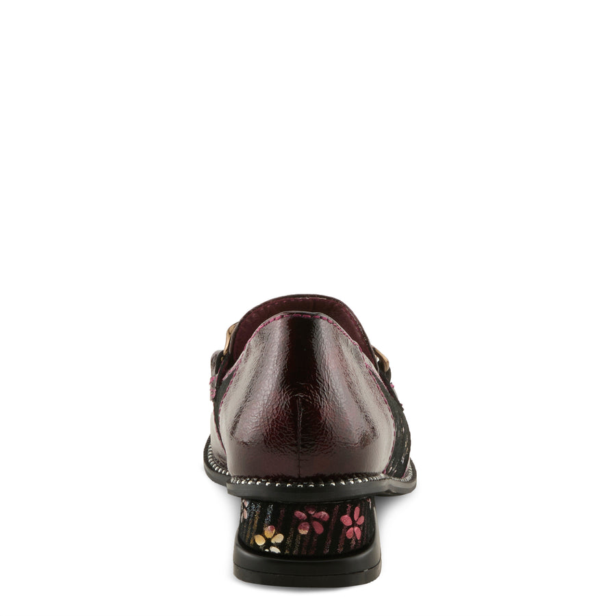 L'Artiste Shinyshoes Shoes in Bordeaux Multi Back View- Robin Boutique