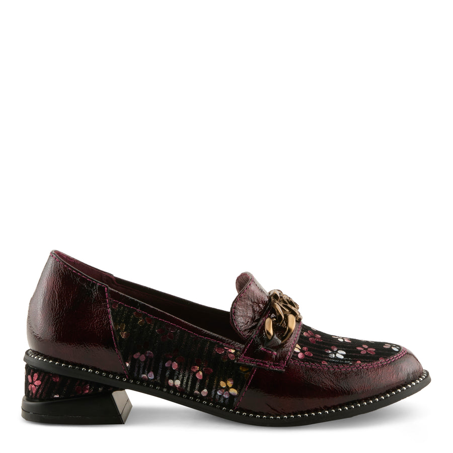 L'Artiste Shinyshoes Shoes in Bordeaux Multi Side View- Robin Boutique