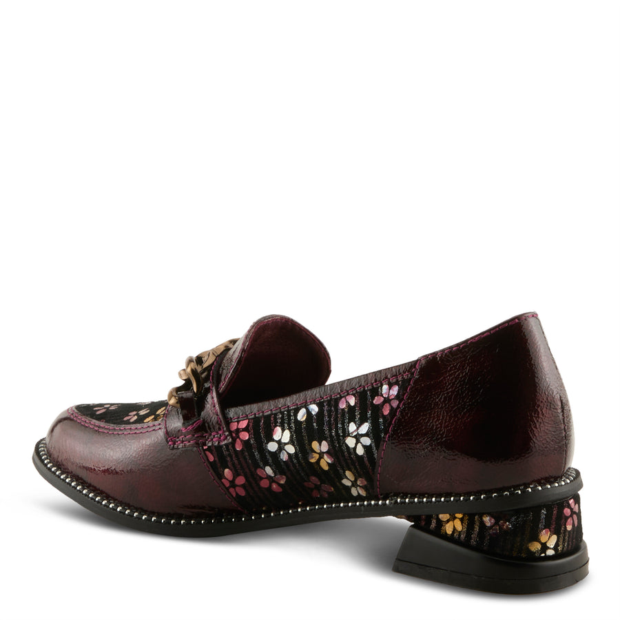 L'Artiste Shinyshoes Shoes in Bordeaux Multi Side View- Robin Boutique