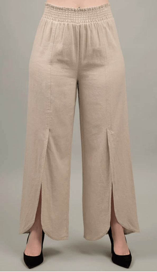 Pull On Ankle Pants with Waist Smocking 3067810HA - Robin Boutique-Boutique 