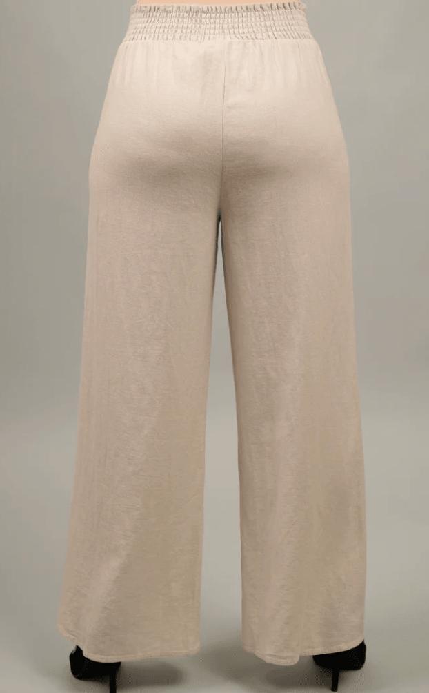 Pull On Ankle Pants with Waist Smocking 3067810HA - Robin Boutique-Boutique 