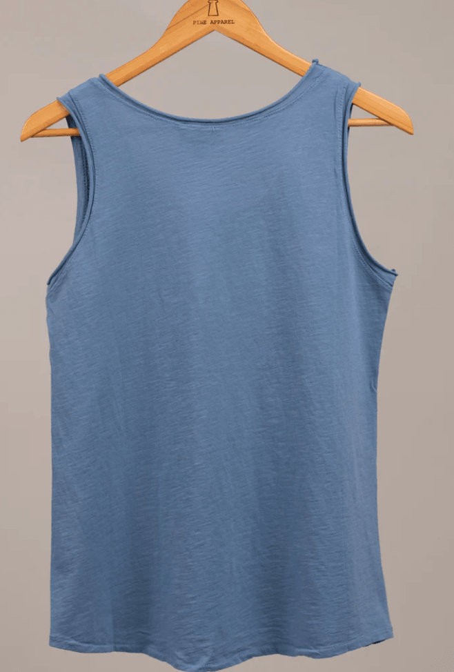 Floral Applique Italian Linen Tank K214069 - Robin Boutique-Boutique 