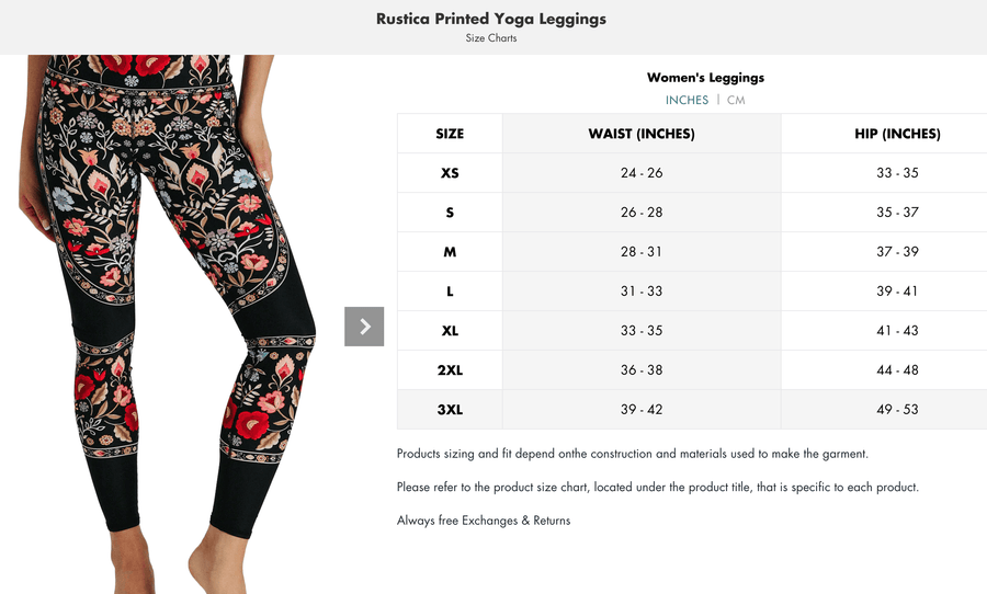 Yoga Democracy Printed Leggings in Rustica 110388 - Robin Boutique-Boutique 