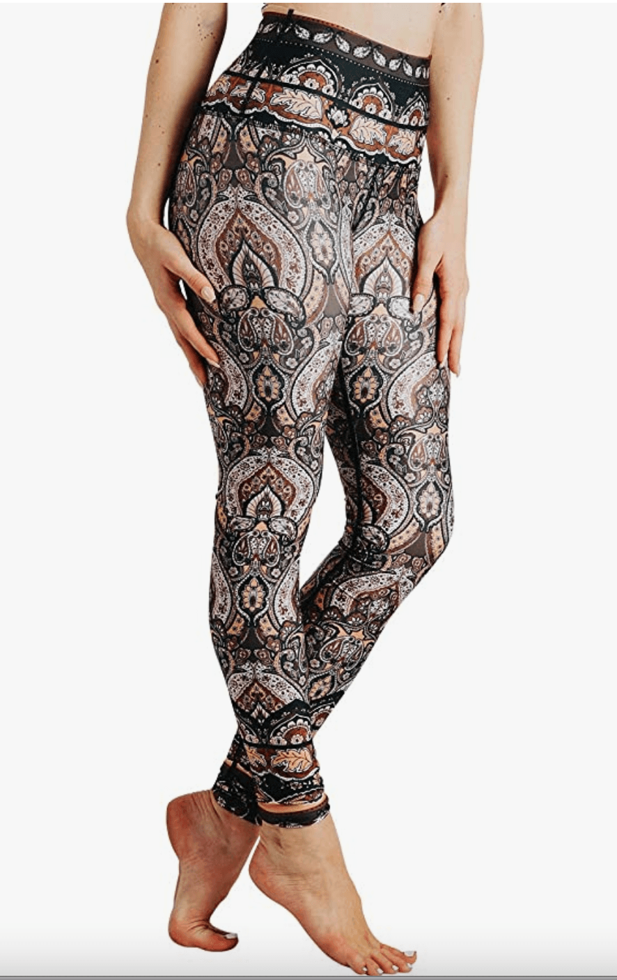 Yoga Democracy Printed Leggings in Espresso Yourself 1103133 - Robin Boutique-Boutique 
