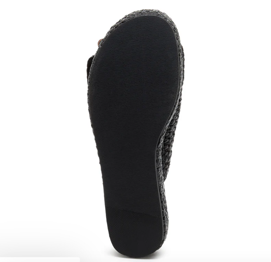 Kelsi Dagger Doveror Raffia Platform Slides