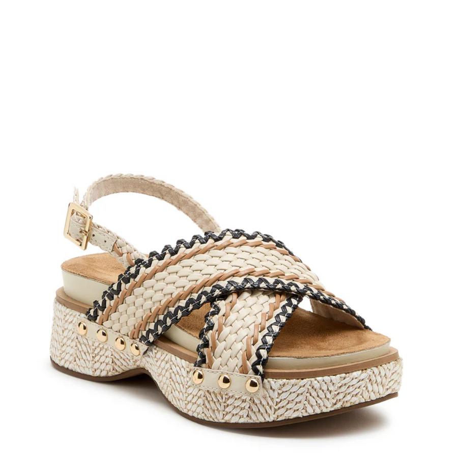Kelsi Dagger Pace Shell Platform Raffia Sandals Robin Boutique