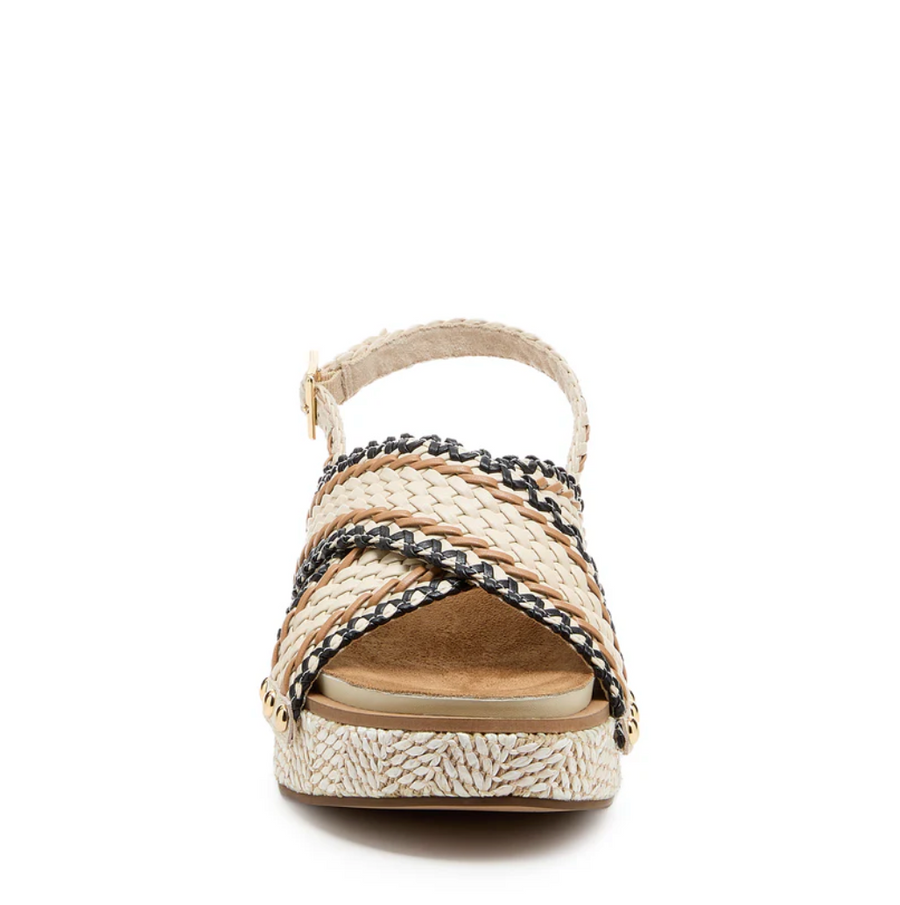 Kelsi Dagger Pace Shell Platform Raffia Sandals