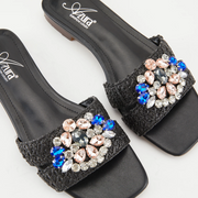 Azura Enamor Slide Sandals with Stones Robin Boutique