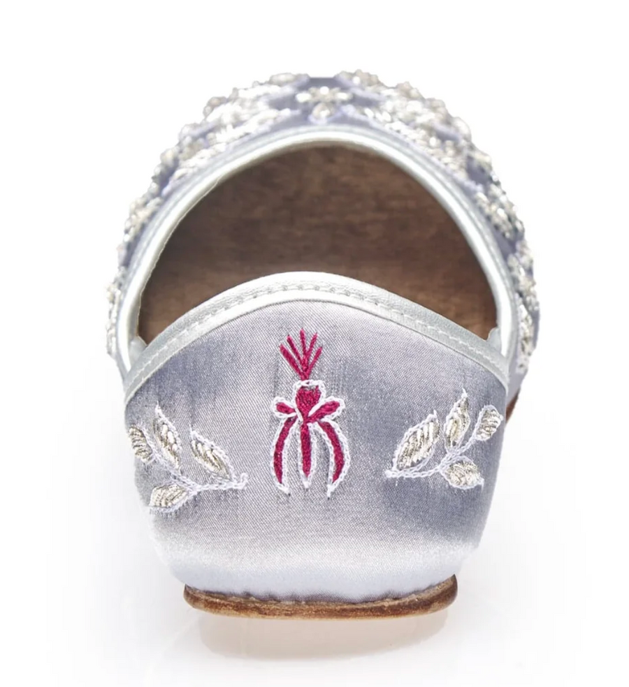 Amira Silver Ballet Flats Robin Boutique