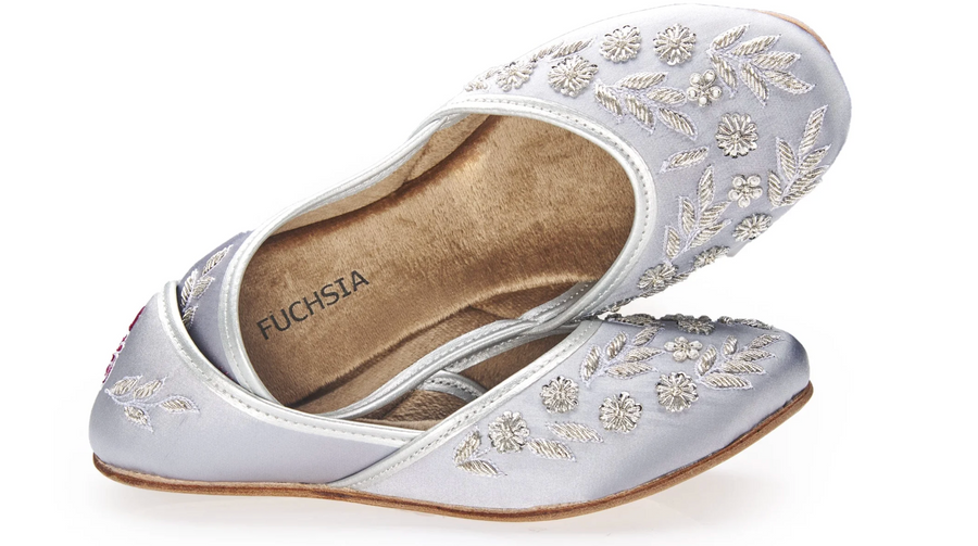 Amira Silver Ballet Flats Robin Boutique
