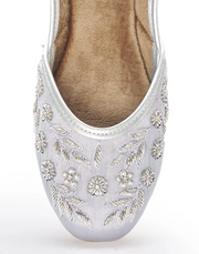 Amira Silver Ballet Flats Robin Boutique