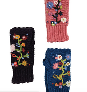 Crochet Fingerless Floral Gloves Robin Boutique