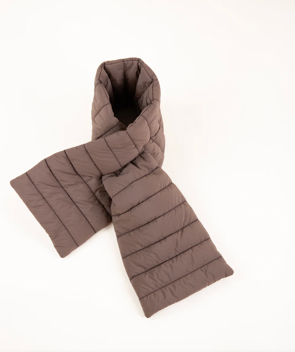 Solid Matte Ribbed Puffer Keyhole Scarf Robin Boutique