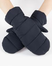 Solid Matte Ribbed Puffer Mittens Robin Boutique