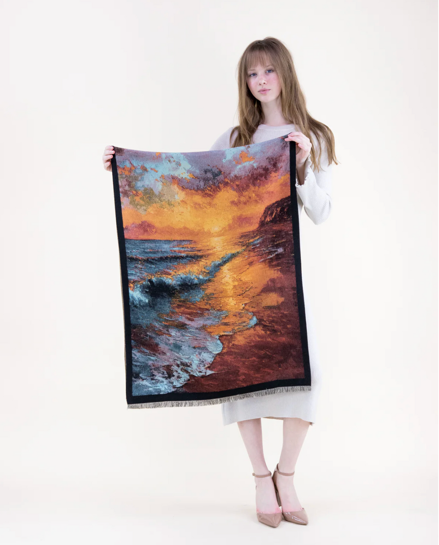 Autumn Beach Sunset Scarf Robin Boutique