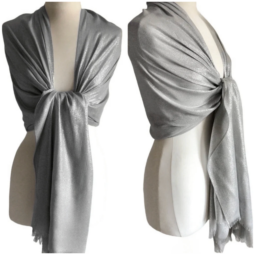 Solid Metallic Pashmina Scarves Robin Boutique