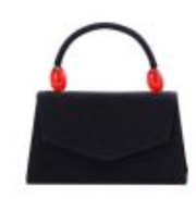 Faux Suede Handbag with lucite Handle Details