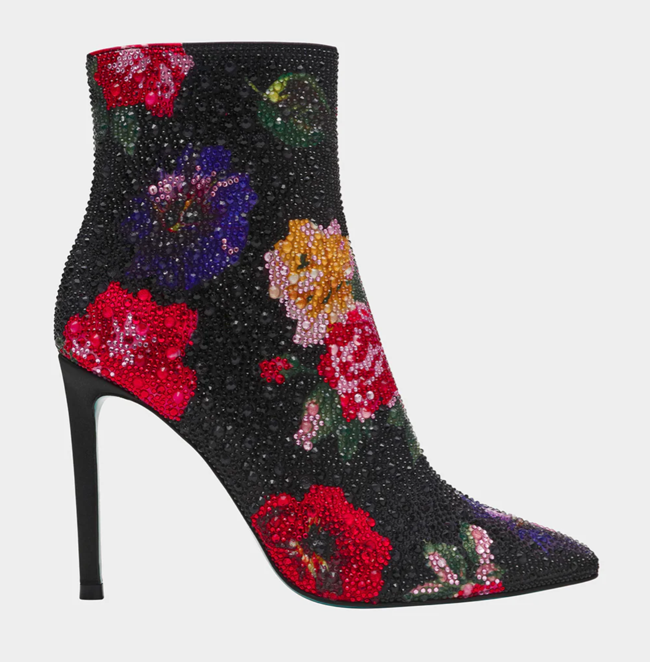 Betsey Johnson Belle Black Flower Multi Boots Robin Boutique