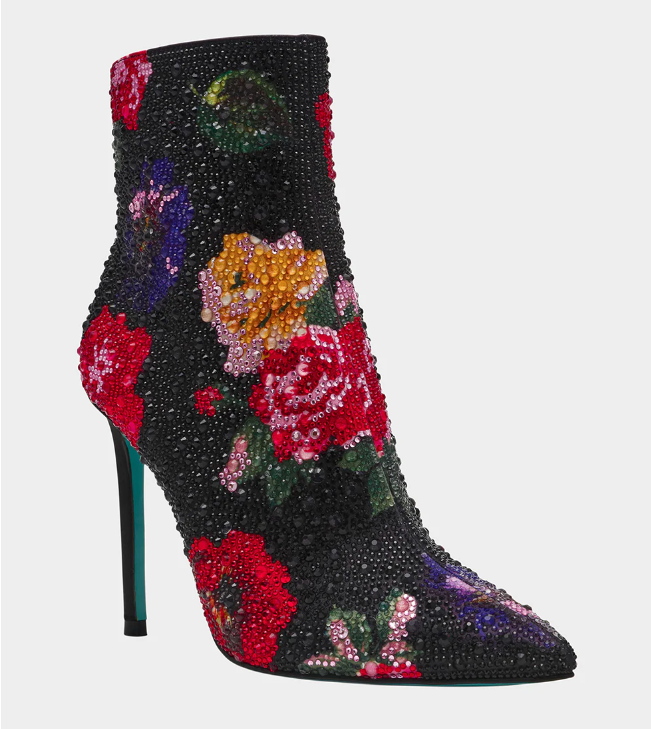 Betsey Johnson Belle Black Flower Multi Boots Robin Boutique