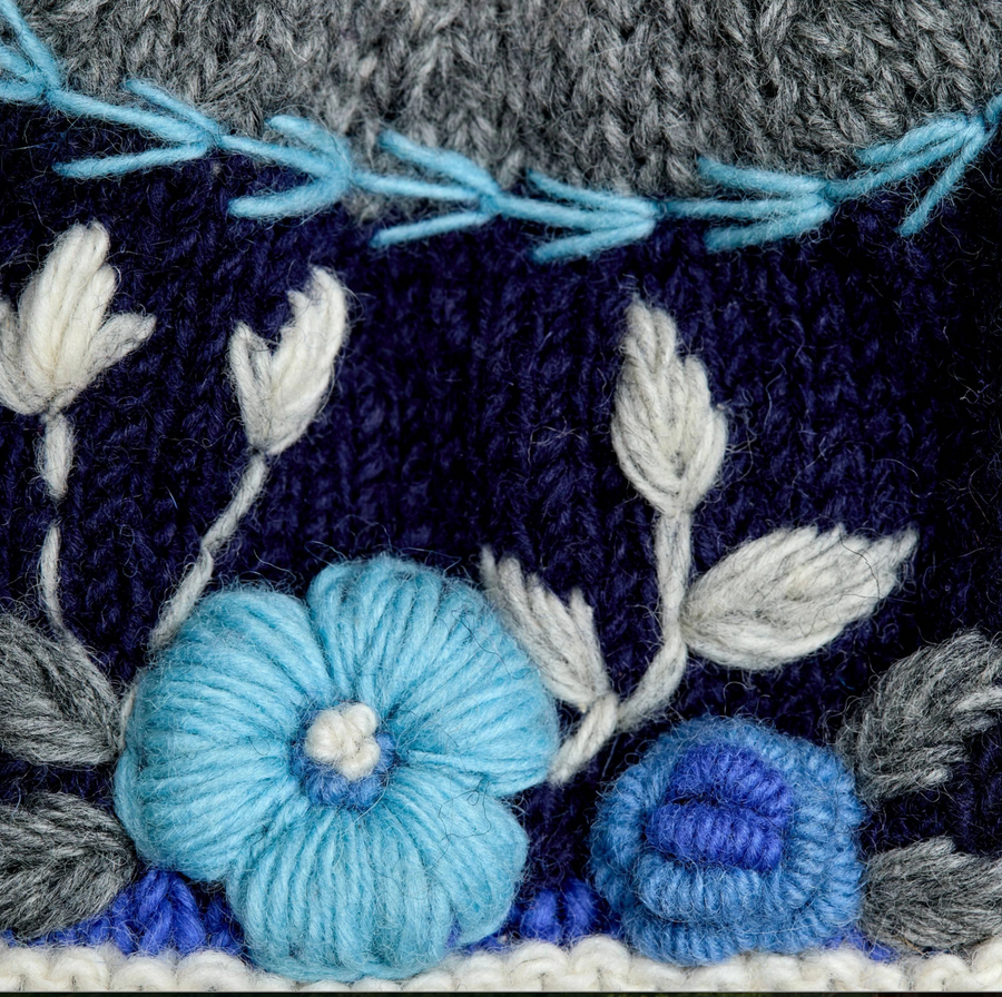 Color Block Arctic Knit Beanie By Many Hands Robin Boutique