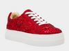 REILY Adult Red Rhinestone Platform Sneaker Shoes by Betsey Johnson from Robin Boutique.