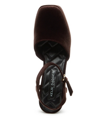 Kelsi Dagger Edna Mahogany Velvet Platform