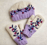 Flora Knit Handwarmers or Mittens By Many Hands