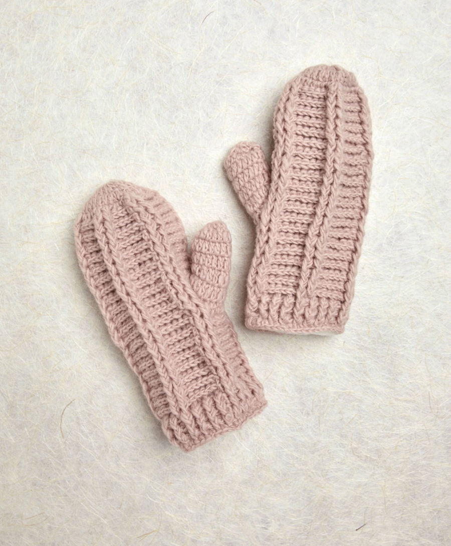 Brecken Knit Handwarmers or Mittens By Many Hands