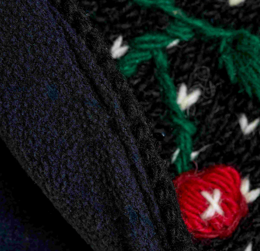 Cherries Noir Knit Beanie By Many Hands Robin Boutique