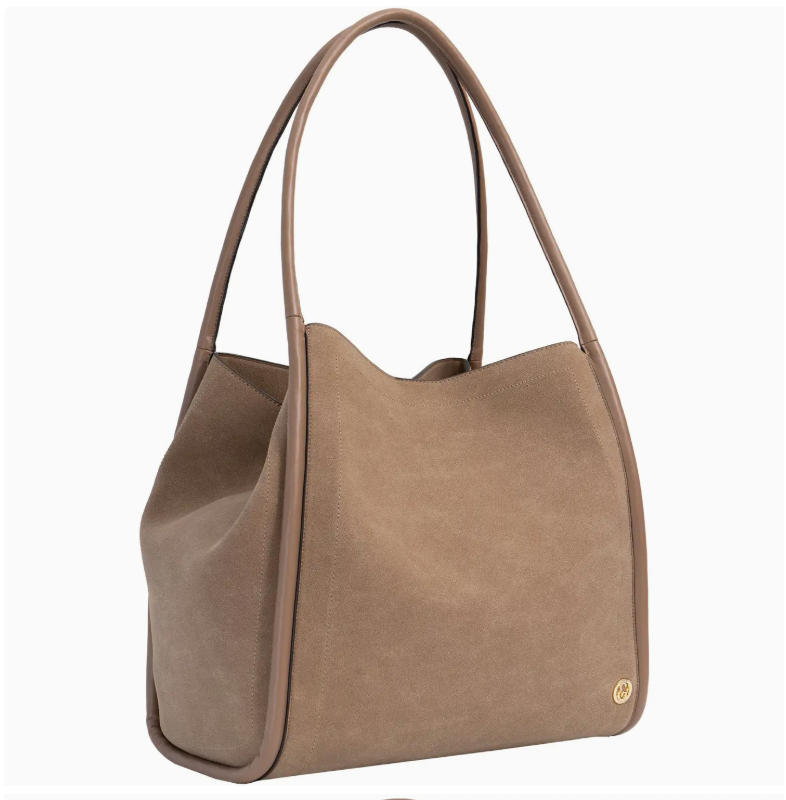 Joan & David Double Handle Faux Suede Tote Robin Boutique