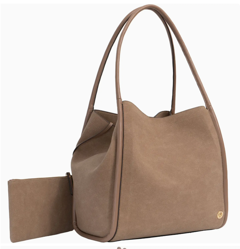 Joan & David Double Handle Faux Suede Tote Robin Boutique