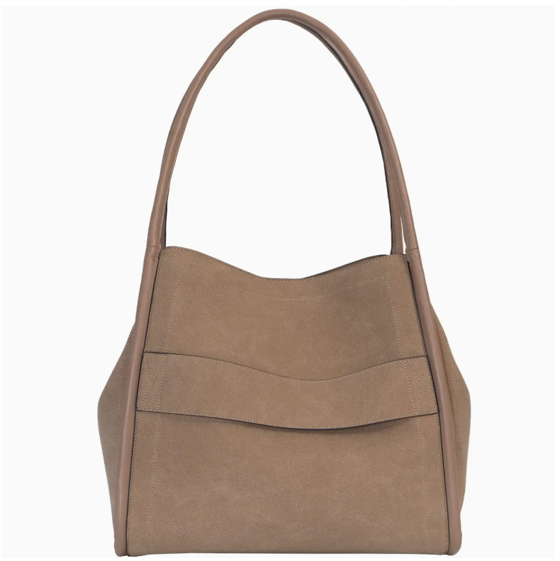 Joan & David Double Handle Faux Suede Tote Robin Boutique