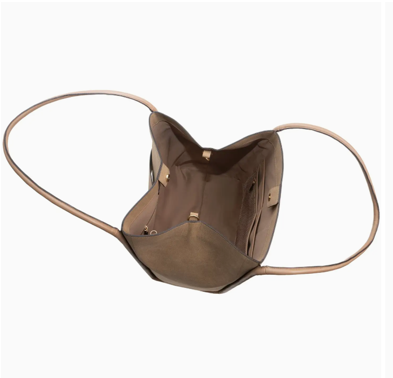 Joan & David Double Handle Faux Suede Tote Robin Boutique