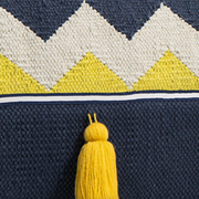 Boho Cotton Jacquard Chevron Tassel Tote