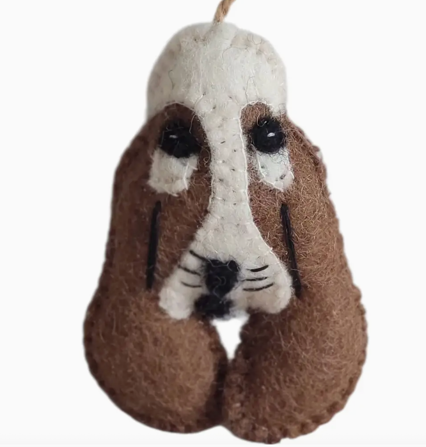 Wool Felt Christmas Ornament- Dog with Droopy Ears Robin Boutique