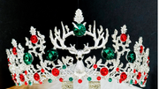 Christmas Silver Reindeer Tiarra Headband Crown
