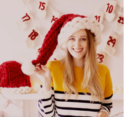 Santa Hat Chunky Knit Christmas Hat Slouchy Beanie Yarn Robin Boutique