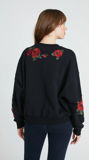 Teddy Crew Neck in Midnight Rose by Driftwood Robin Boutique
