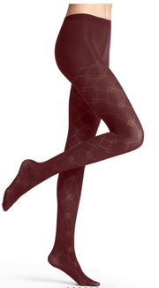 Check Mate 60 DEN Women Tights with argyle pattern Robin Boutique