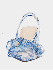 Petra Toille White Blue Heels by Betsey Johnson Robin Boutique