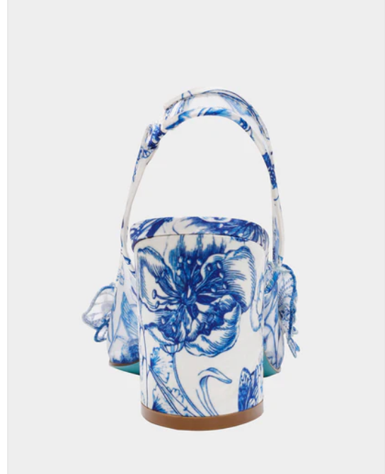 Petra Toille White Blue Heels by Betsey Johnson Robin Boutique