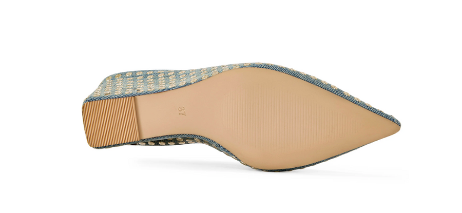 NEIZA STUDDED WEDGE PUMP Robin Boutique