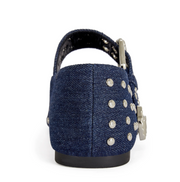KENNITH-DKDENIM STUDDED BALLET FLAT Robin Boutique