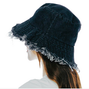 Cotton Wired Wide Brim Denim Hat
