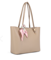 Shoulder Bag with Textured Scarf Detail