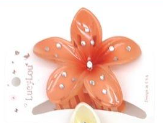 Flower Claw Hairclip with Rhinestone Details Robin Boutique
