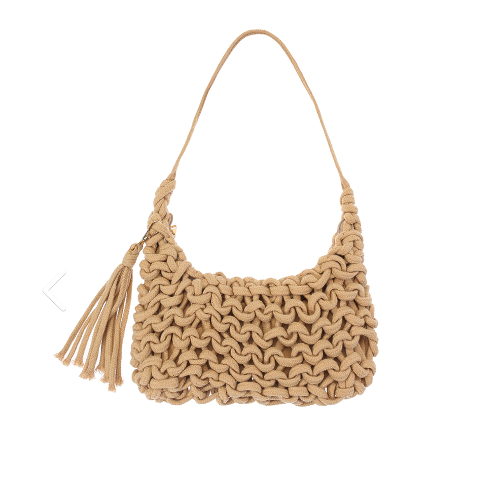 Knotted Woven Tassel Shoulder Bag Robin Boutique