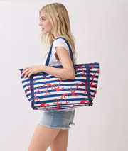 Boho Anchor Stripe Fringe Bag Robin Boutique
